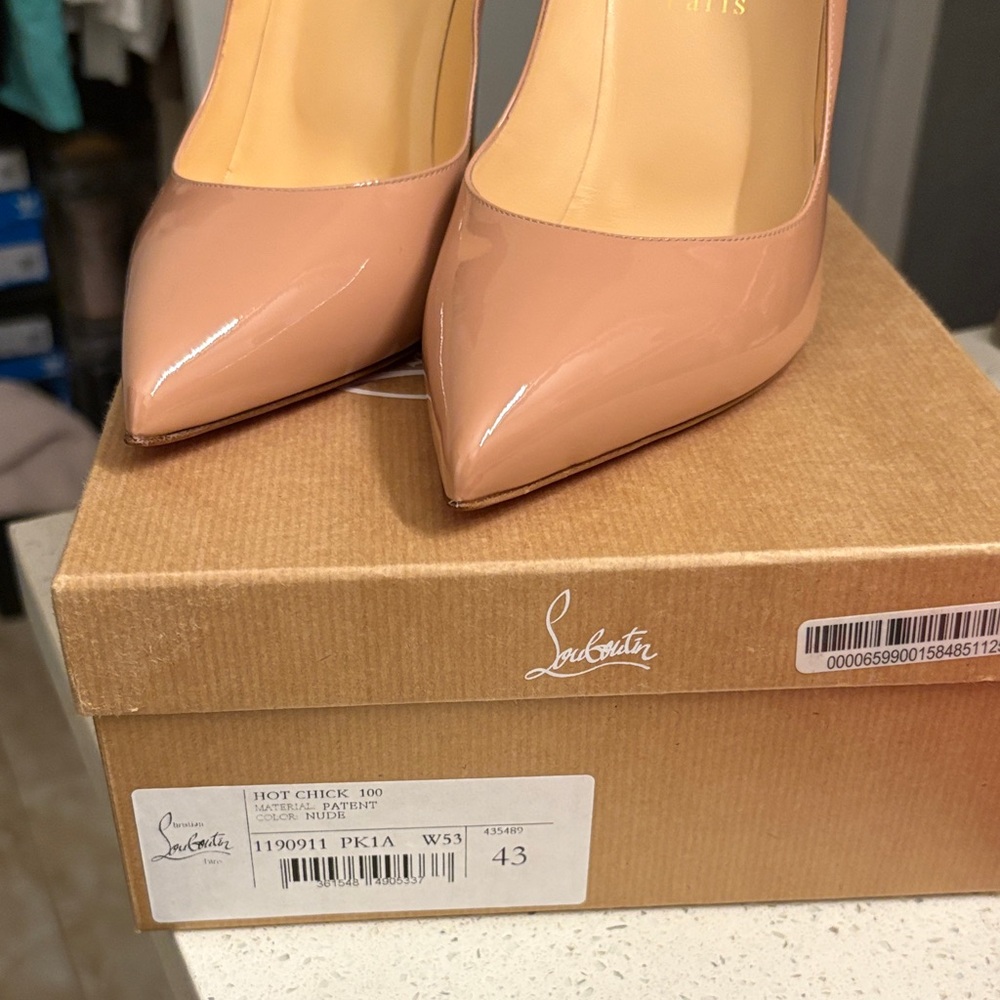 Christian Louboutin Blush Patent Leather Hot Chick Pumps